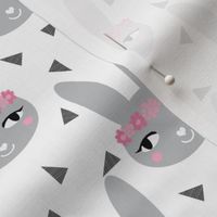 bunny rabbit grey baby nursery fabric cute baby design