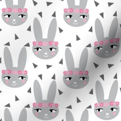bunny rabbit grey baby nursery fabric cute baby design