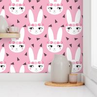 bunny rabbit pink baby nursery fabric cute baby design