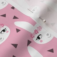 bunny rabbit pink baby nursery fabric cute baby design