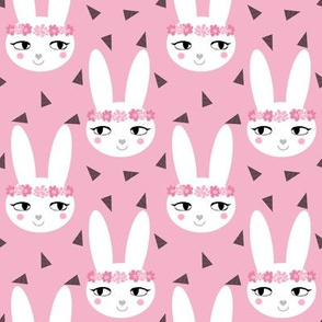 bunny rabbit pink baby nursery fabric cute baby design