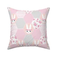 bunny cheater quilt cute bunny florals baby girl bunny floral crown 