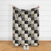 Wholecloth Quilt. - midnight woodland