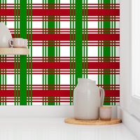 Christmas Plaid Checked Ribbon Stripes