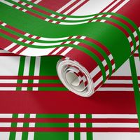 Christmas Plaid Checked Ribbon Stripes