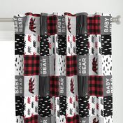 baby bear patchwork quilt top (90) || buffalo plaid