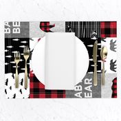 baby bear patchwork quilt top (90) || buffalo plaid