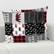 baby bear patchwork quilt top (90) || buffalo plaid