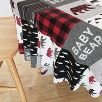 baby bear patchwork quilt top (90) || buffalo plaid