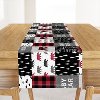 baby bear patchwork quilt top (90) || buffalo plaid