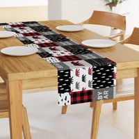 baby bear patchwork quilt top (90) || buffalo plaid