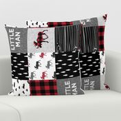 little man patchwork quilt top (90) || buffalo plaid 