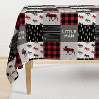 little man patchwork quilt top (90) || buffalo plaid 