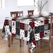 little man patchwork quilt top (90) || buffalo plaid 