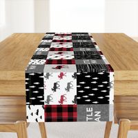 little man patchwork quilt top (90) || buffalo plaid 