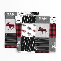 little man patchwork quilt top (90) || buffalo plaid 