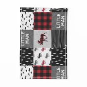 little man patchwork quilt top (90) || buffalo plaid 