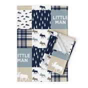 little man patchwork quilt top || rustic woods collection
