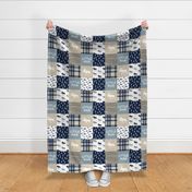 little man patchwork quilt top || rustic woods collection