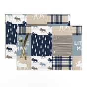 little man patchwork quilt top || rustic woods collection