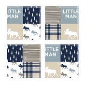 little man patchwork quilt top || rustic woods collection