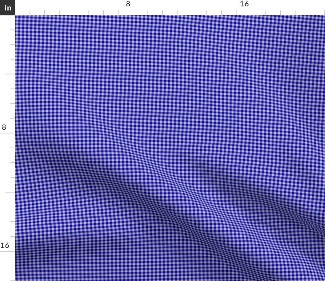 1/8" cobalt and silver gingham 