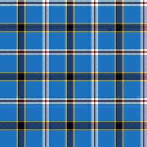 Oklahoma unofficial state tartan - cyan