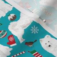 samoyed christmas fabric dog fabric samoyeds dog fabric sammys dog christmas design holiday xmas christmas dog