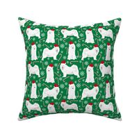 samoyed christmas fabric peppermint sticks candy cane fabric snowflakes xmas holiday samoyeds fabric