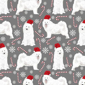samoyed christmas dogs christmas fabric peppermint stick snowflakes christmas dogs dog christmas