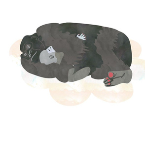 Sleeping Gorilla Fat Quarter