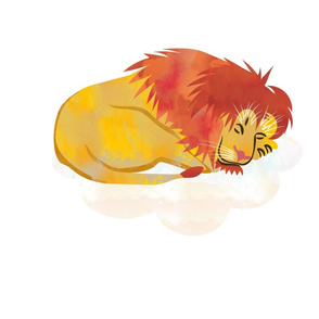 Sleeping Lion Fat Quarter