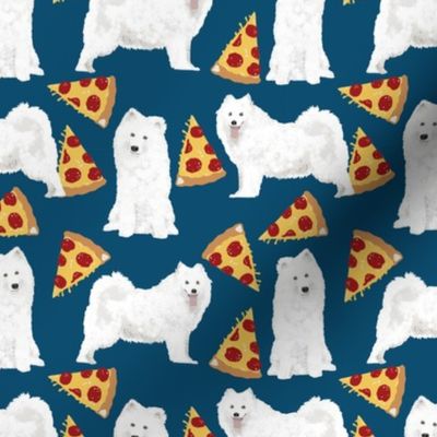 samoyed pizza fabric junk food pizza samoyeds fabric dog fabric