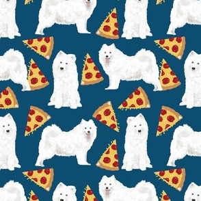 samoyed pizza fabric junk food pizza samoyeds fabric dog fabric