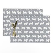 samoyed dogs fabric grey dog design samoyeds sled dogs design