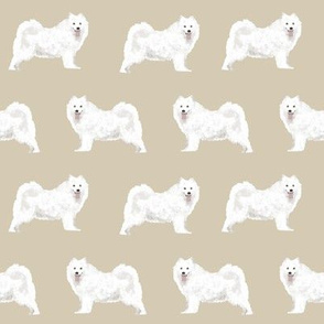 samoyed sled dog design khaki dogs fabric samoyeds dog design sled dogs sammy dog fabric