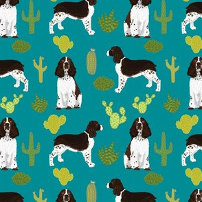 english springer spaniel dog cactus fabric dog design spring spaniel fabric spaniels dog design