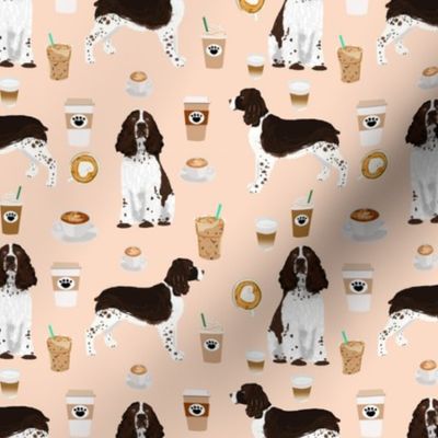 english springer spaniel dog coffees fabric blush coffee design dogs fabric english springer spaniels