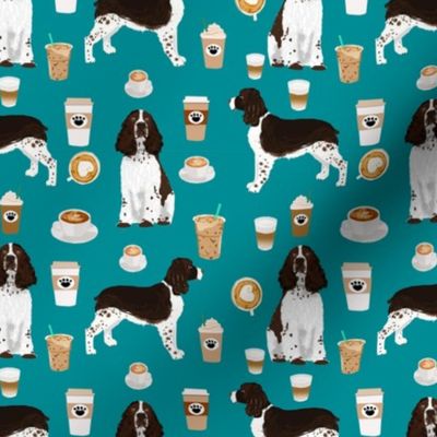 english springer spaniel dog coffees fabric dog coffee fabric english springer spaniels dog design