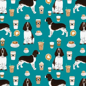 english springer spaniel dog coffees fabric dog coffee fabric english springer spaniels dog design
