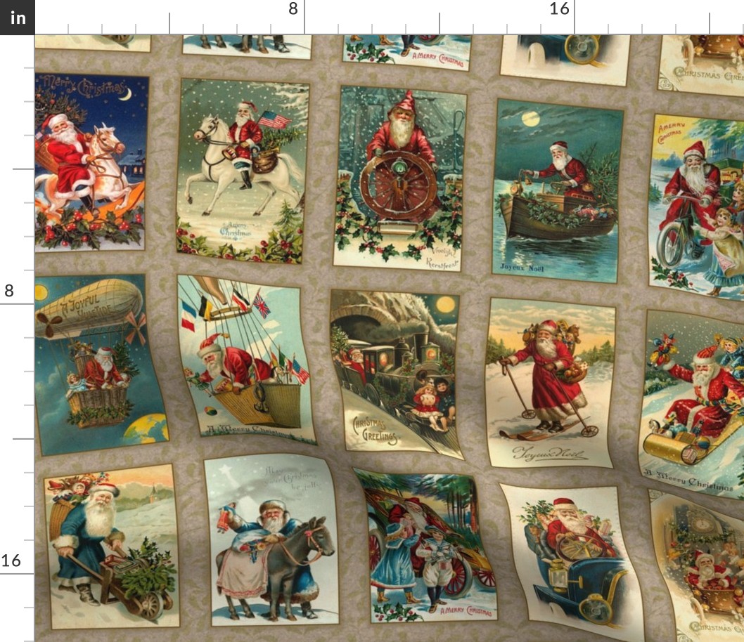 Vintage Santas Panel-B