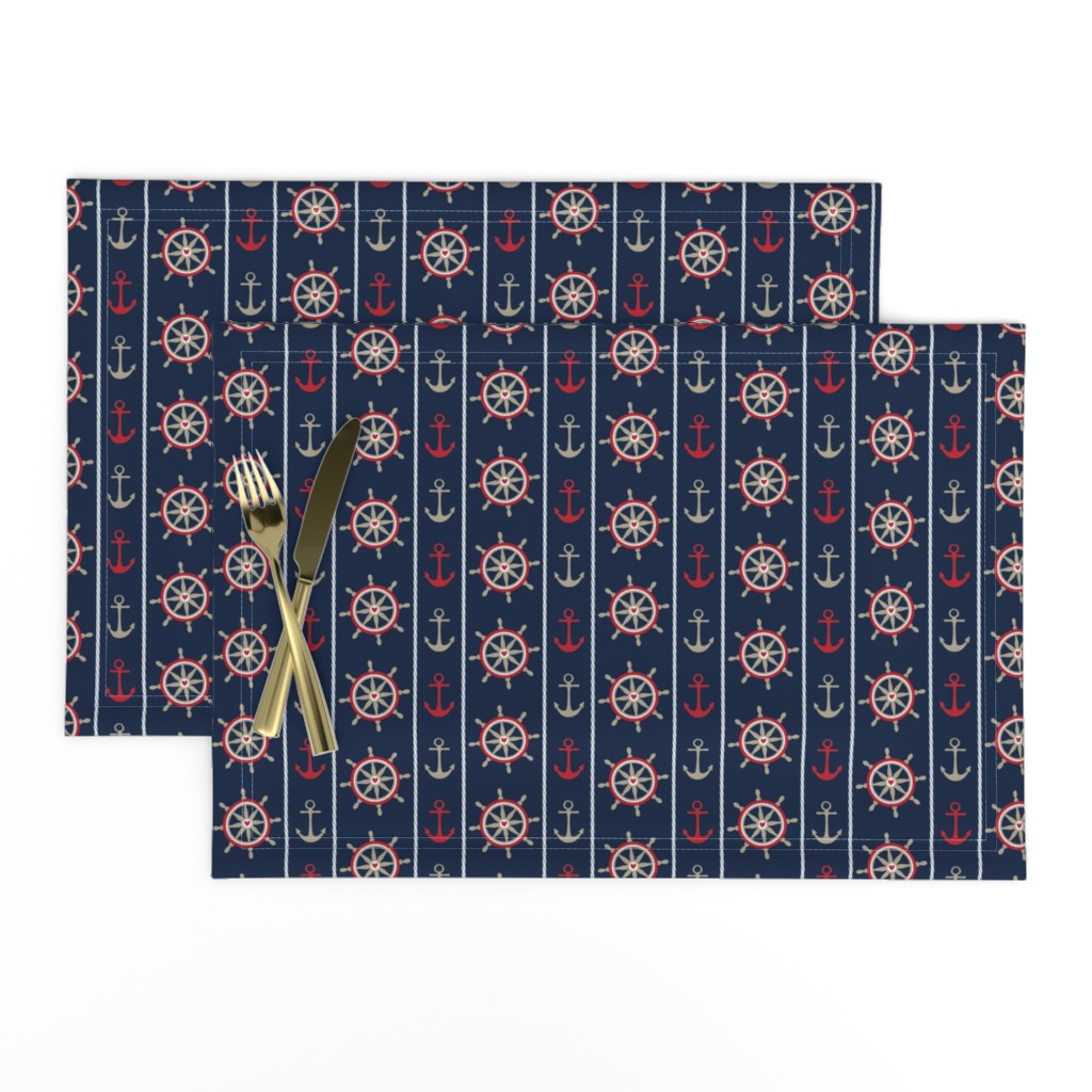 Seaside Anchors - Navy