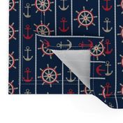 Seaside Anchors - Navy