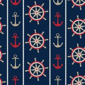 Seaside Anchors - Navy