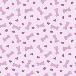 hearts and bones - pink - small