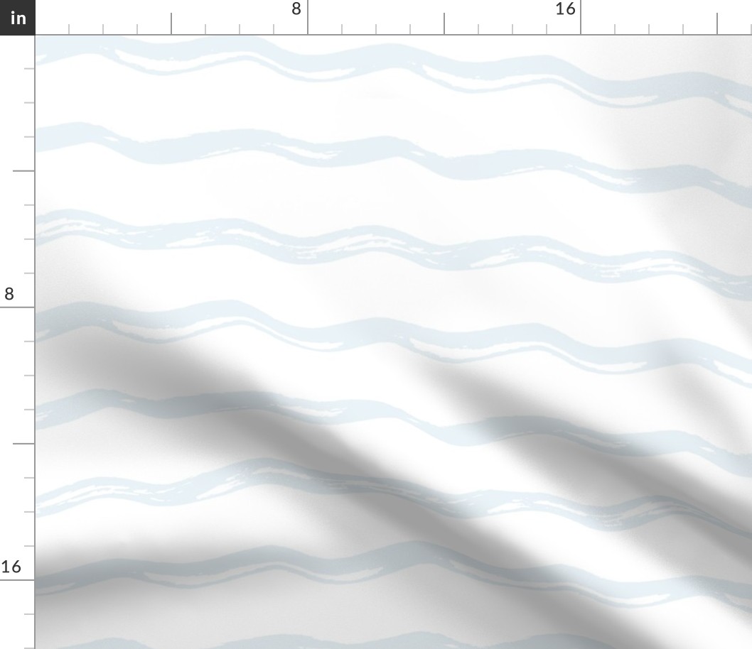 Pastel Blue Wavy Lines