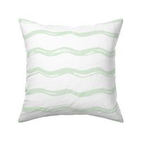 Pastel Green Wavy Lines