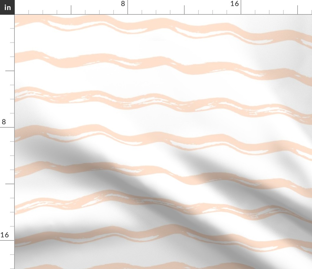 Peach Wavy Lines