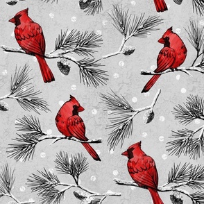 Cardinals in the Snow