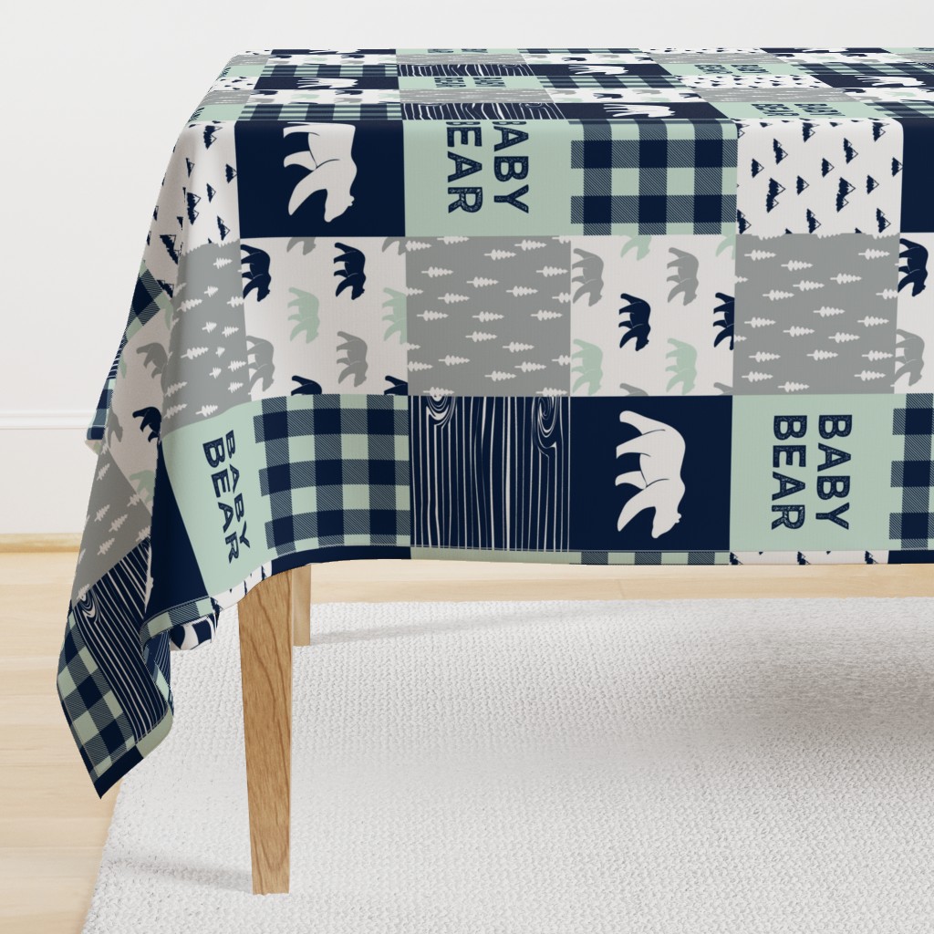 baby bear patchwork quilt top || the northern lights collection